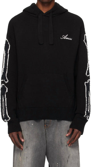 Amiri - Bones Logo Embroidered Knit Hoodie