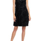 Adrianna Papell - Cap Flare Sleeves Velvet Short Dress