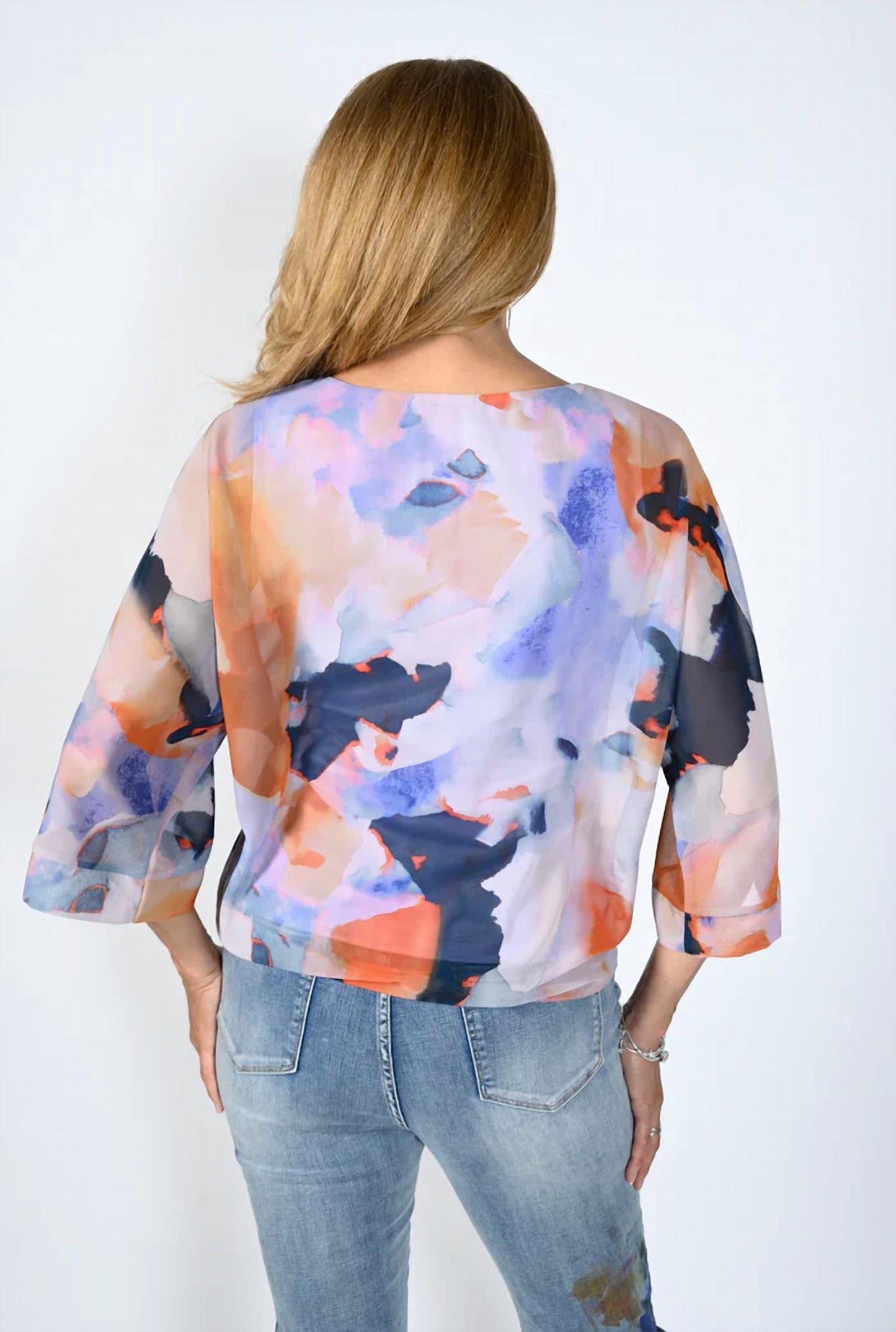 Frank Lyman - Woven Chiffon Overlay Top