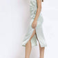 Le Lis - Bust wrapped and tie satin midi dress