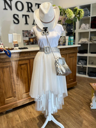 Beulahstyle - Tulle High/low Pullover Skirt