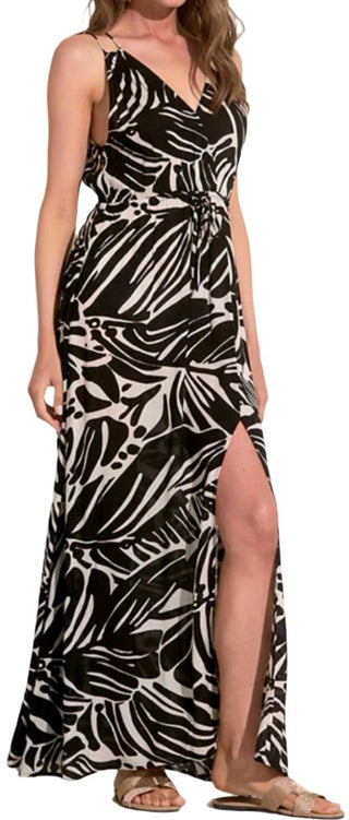 Elan - Tie Back Print Maxi Dress