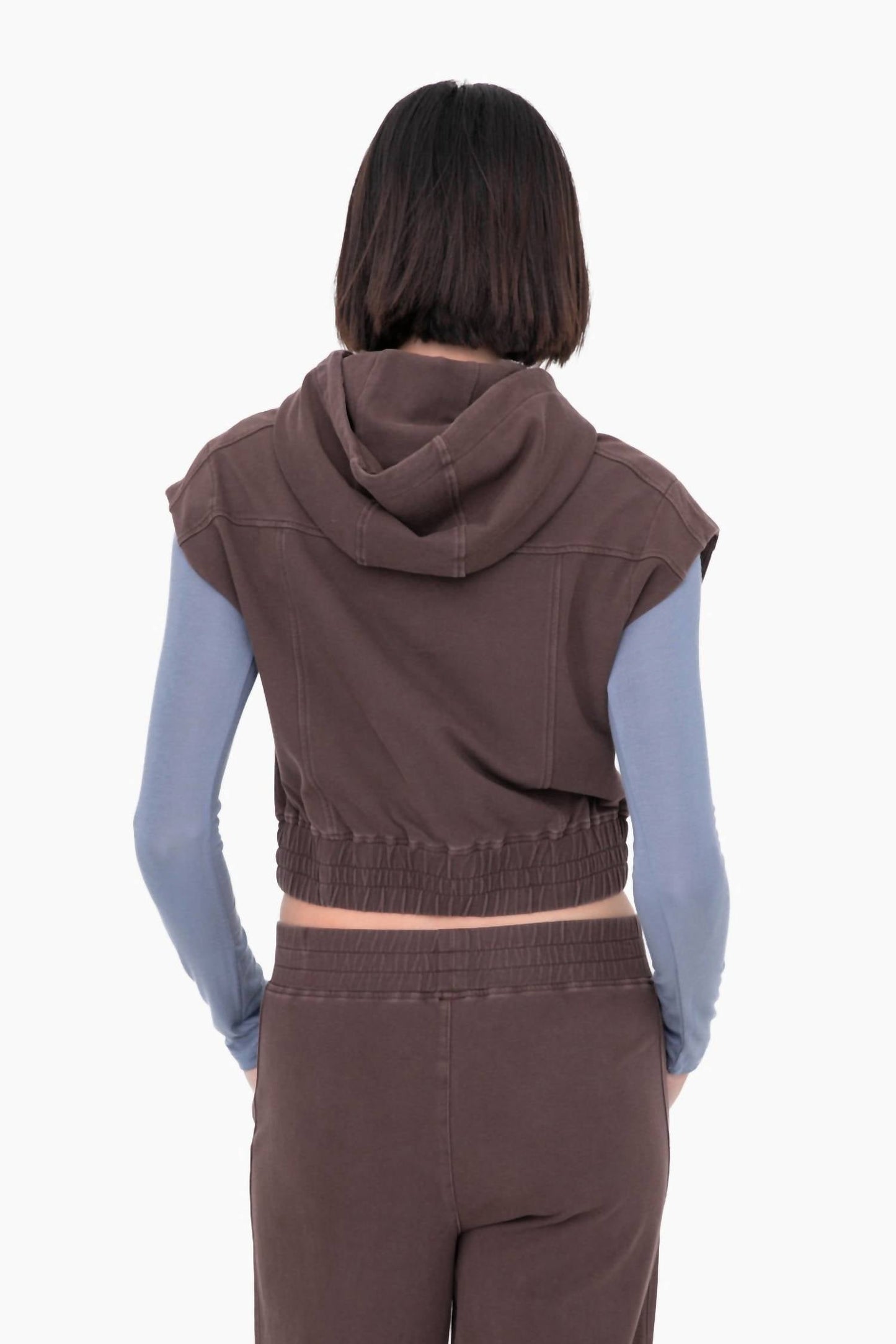 Mono B - Mineral Washed French Terry Hooded Vest