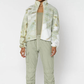 John Elliott - Patchwork Tie Dye Polar Fleece Zip Jacket