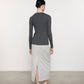 Enza Costa - SILK SWEATER RIB FITTED LONG SLEEVES CARDIGAN