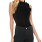 Tcec - Velvet Sawyer Ruffle Sleeveless Bodysuit