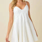 Baby Pink - Strappy Sweetheart Neck Mini Dress