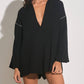 Elan - Long Sleeve VNeck Romper