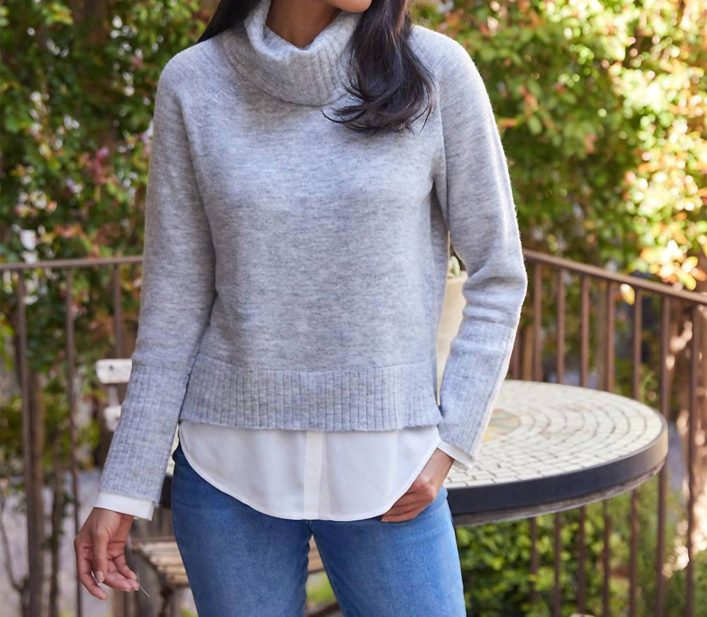 Karen Kane - Layered Turtleneck Sweater