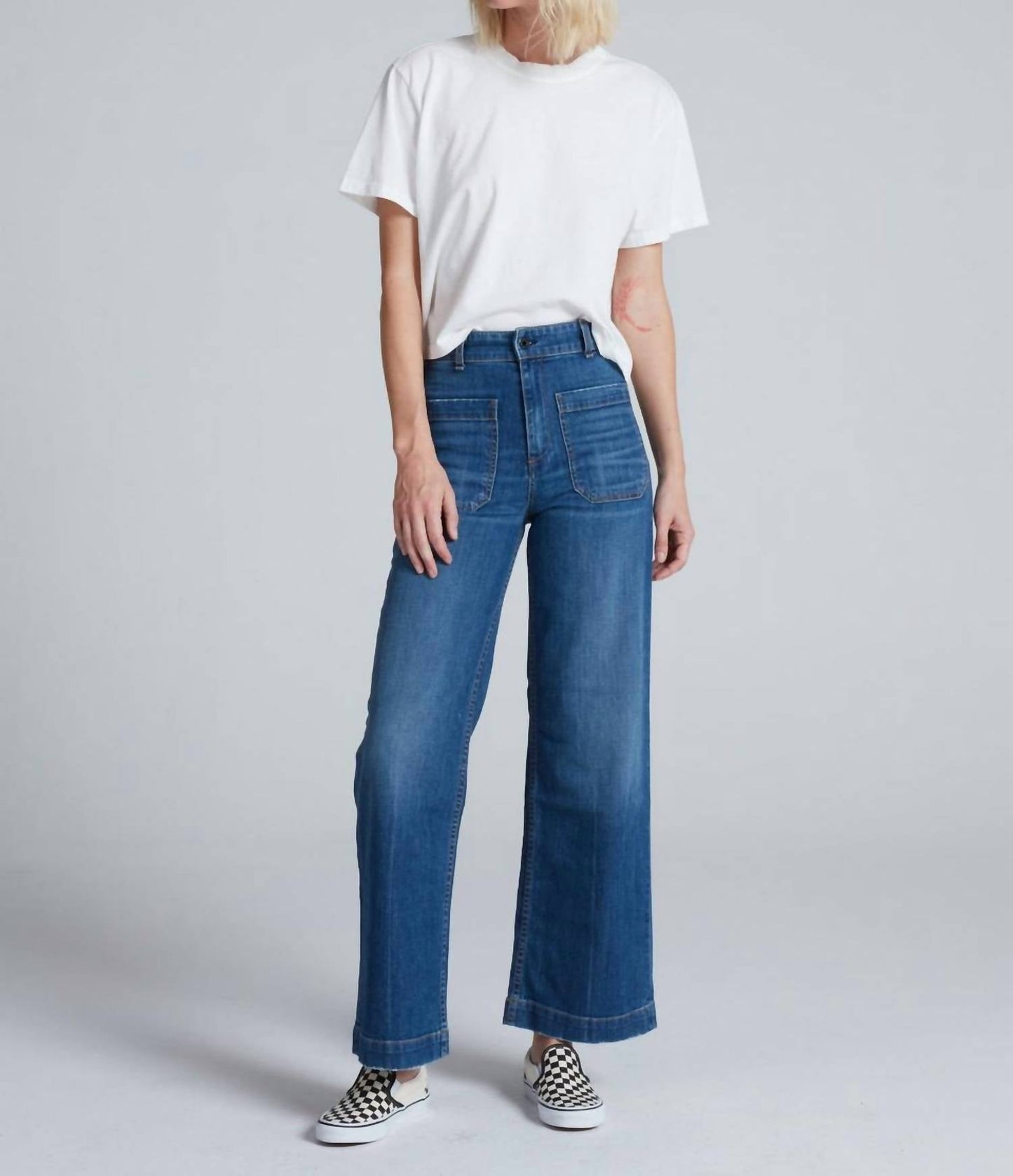 Askk Ny - Sailor Vintage Gunnison Cropped Wide Leg Jeans