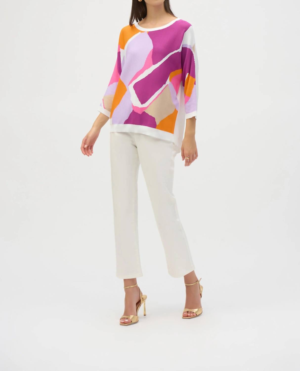 Joseph Ribkoff - Abstract 3/4 Length Sweater