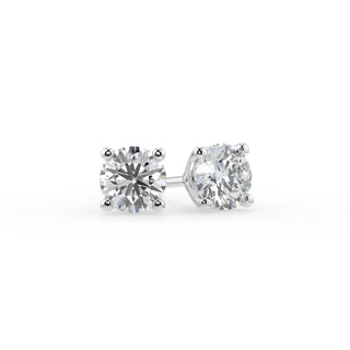 Aamiaa - 0.40 Carat Natural Diamond Round Brilliant Stud Earrings