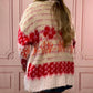 &Merci - Oversized Fuzzy Floral Cardigan