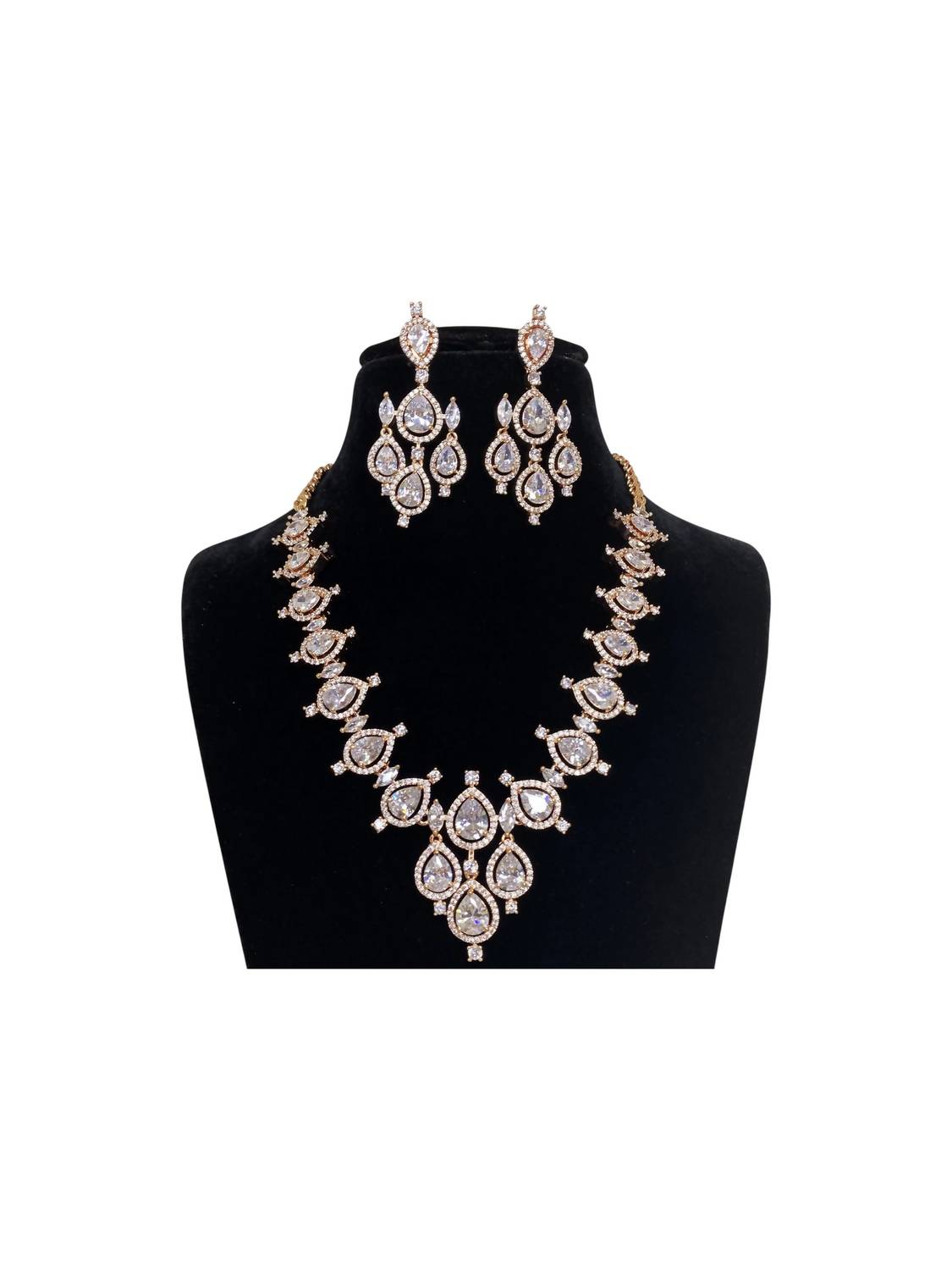 Zaalima Fashion - Women's Cz Zirconia Necklace Set