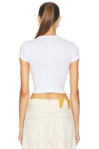 Enza Costa - Supima Baby Rib Cropped Tee