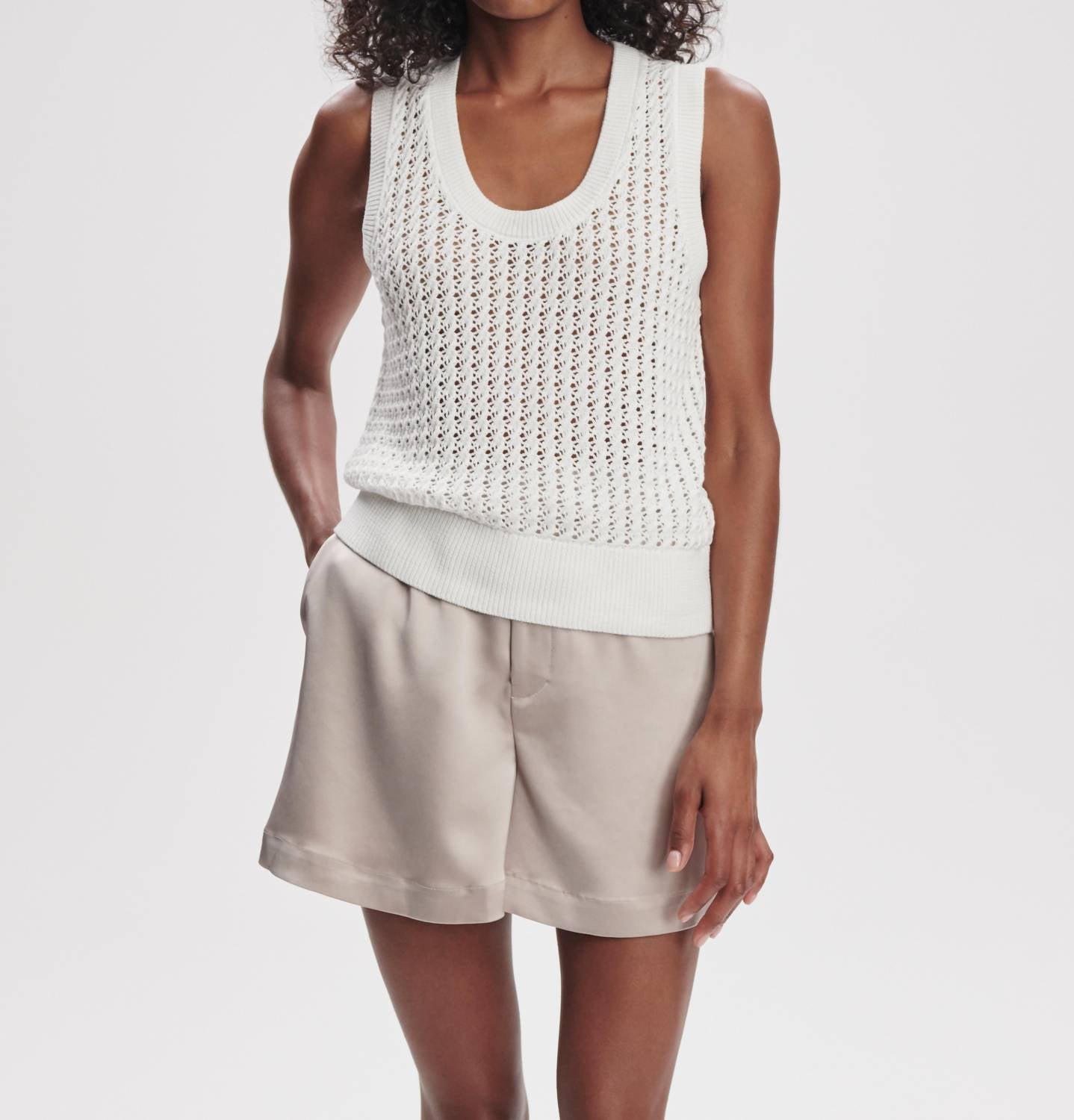 Varley - Fern Open Knit Tank Top