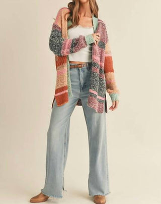 &Merci - Multicolor Abstract Long Cardigan