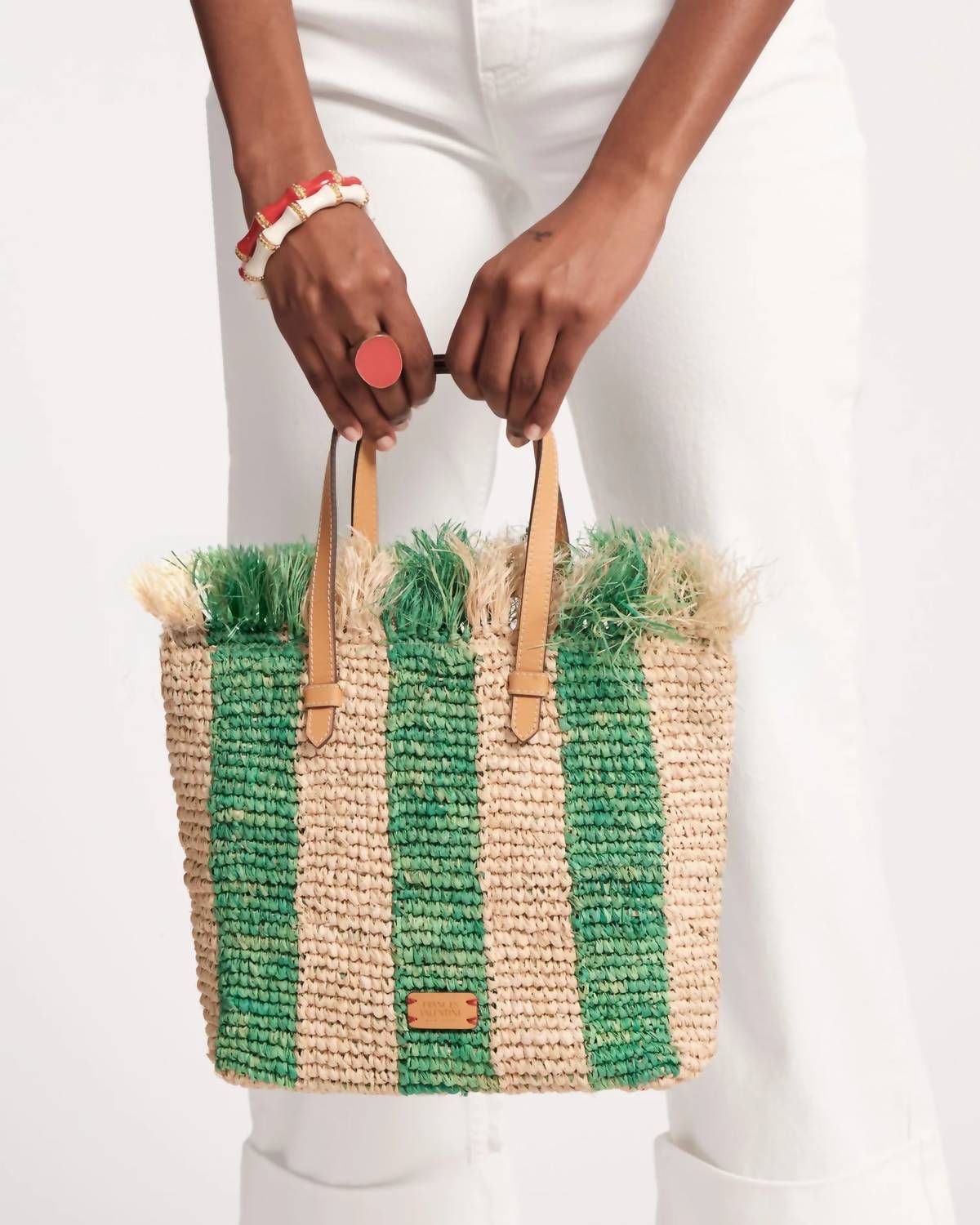 Frances Valentine - Women's Alfie Fringe Tote Bag With Leather Handles