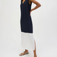 Joseph Ribkoff - Block V-neck Sleeveless Maxi Dress