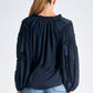 Elan - Ruched Detail V-neck Blouse