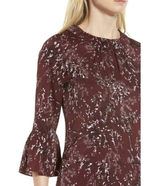 Nordstrom - Signature Silk Blend Floral Print Shift Dress