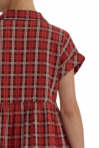 Entro - Plaid Button Down Mini Dress