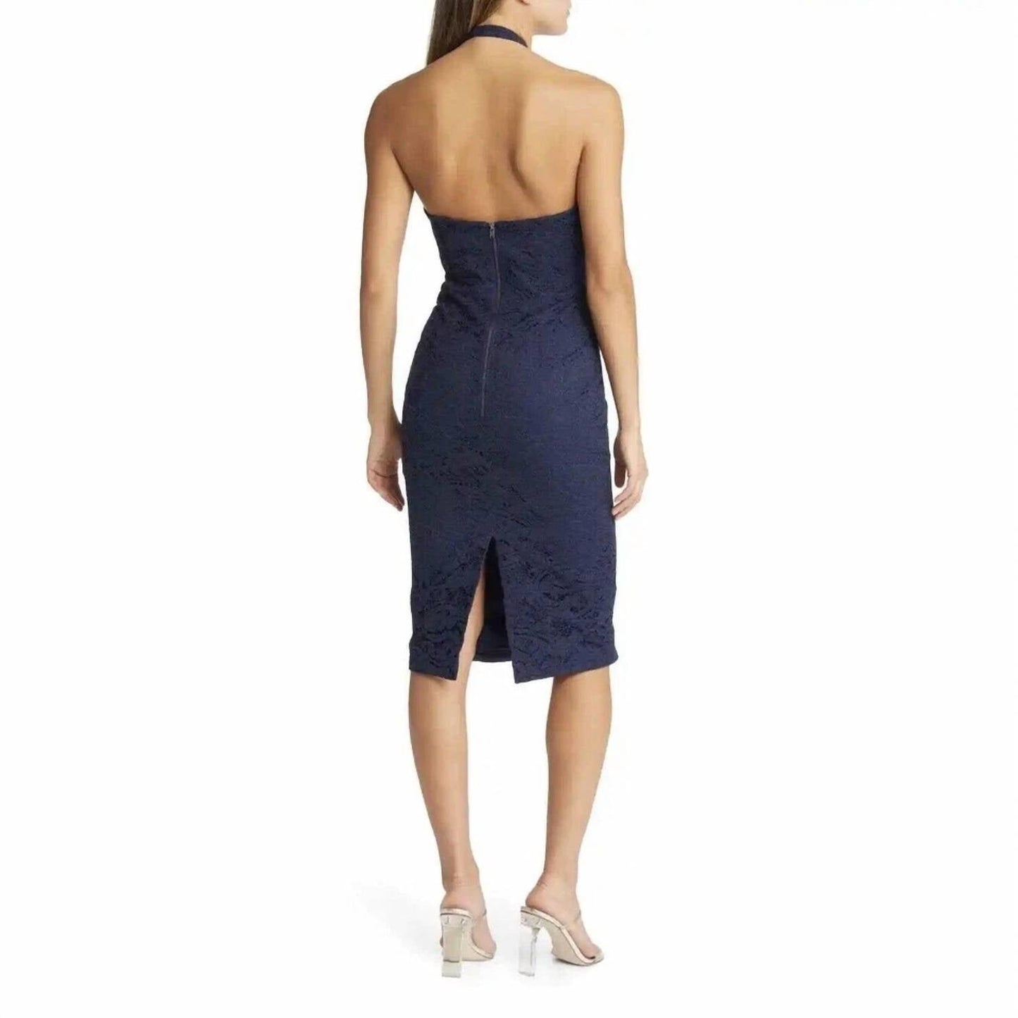 Bardot - Riviera Lace Crisscross Corset Midi Dress