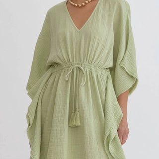 Entro - Cinch Waist Tie Dress