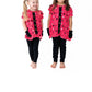 Laree + Co. - Heart Doodles Bamboo Short Sleeve Peplum + Legging Set