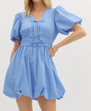 Entro - Bow Bubble Hemmed Mini Dress