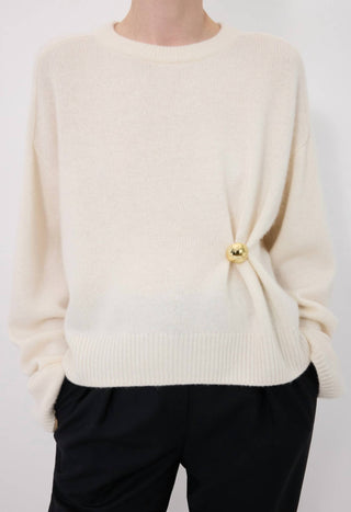 Loulou De Saison - Bill Metal Ornament Cashmere Sweater