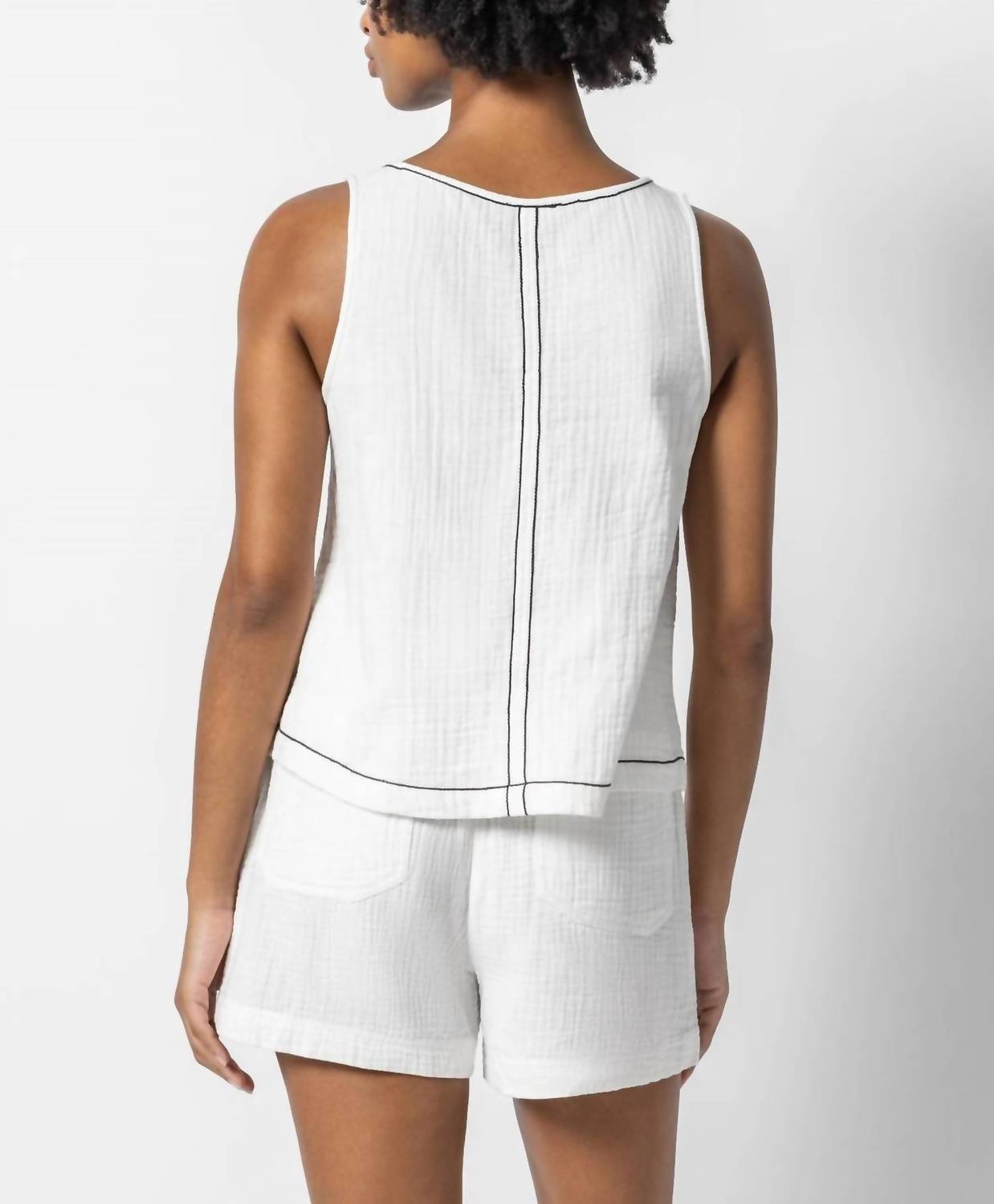 Steve Madden - Tie Front Scoopneck Tank Top