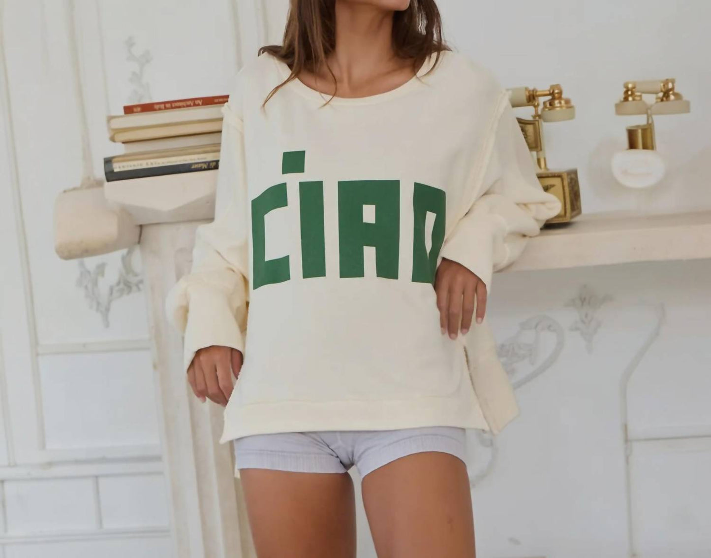 Bucketlist - 'ciao' Raw Edge Terry Tee