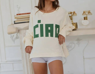 Bucketlist - 'ciao' Raw Edge Terry Tee