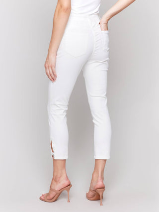 Charlie B - Side Tab Slim Cropped Pants