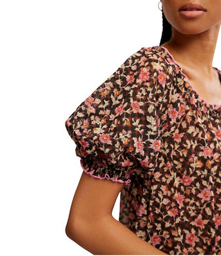 Free People - Astra Peasant Floral Print Top