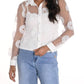 Frank Lyman - 256765U - Sheer Daisy Button Down w/ Cami