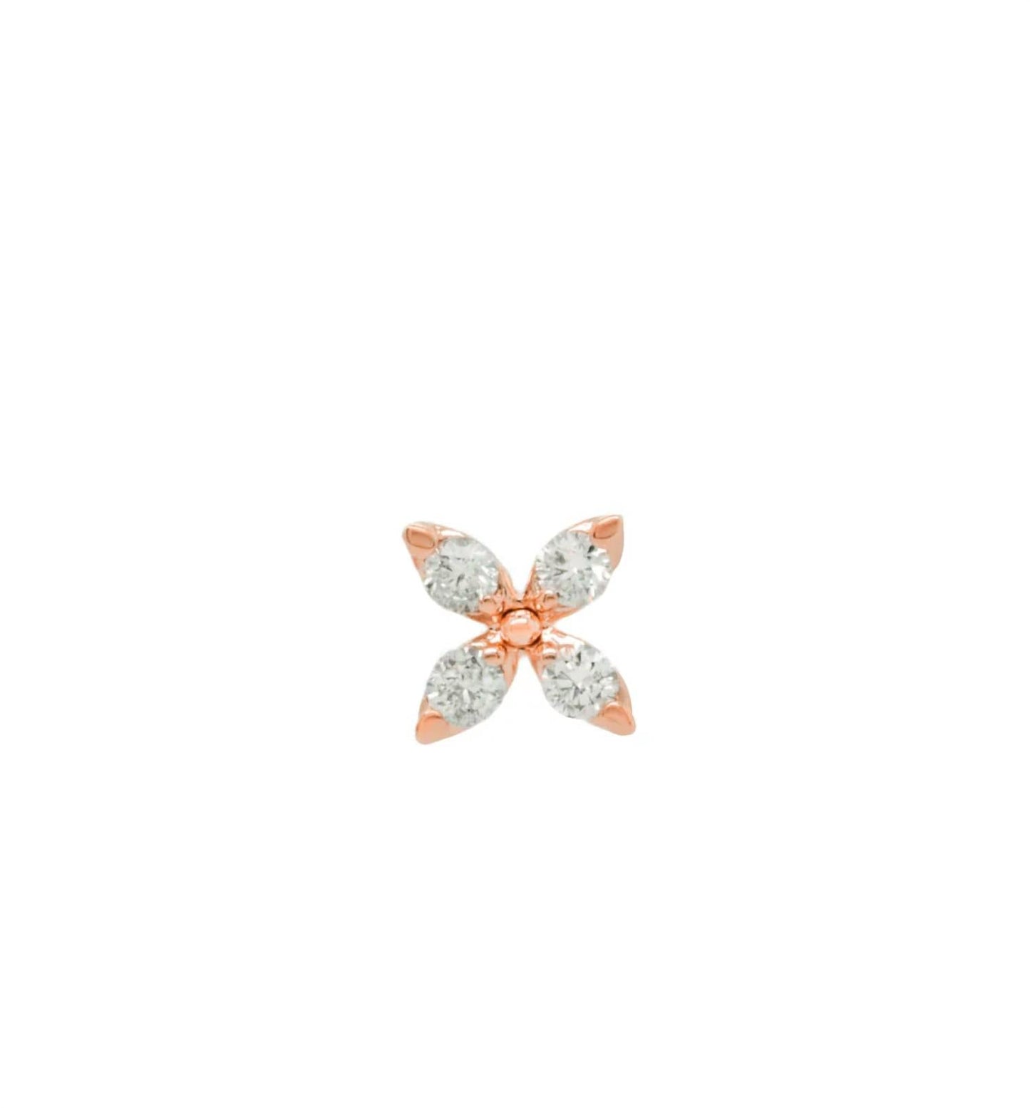 Diana M Jewels - 0.34 Cts Diamond Flower Stud Earrings