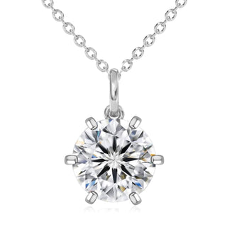 Allyanna Gifts - Women's Moissanite Round Solitaire Necklace