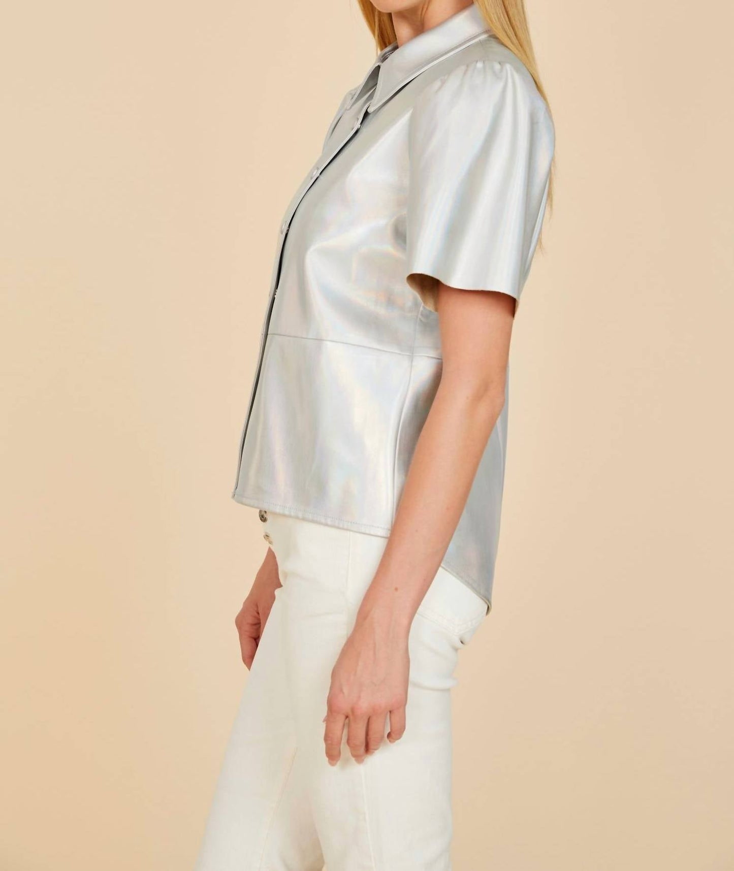 Dolce Cabo - Iridescent Vegan Leather Top