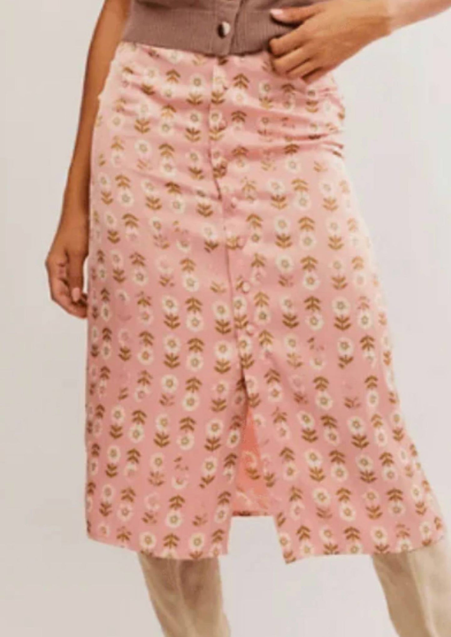 Free People - Analise Printed Midi Skirt