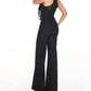 Rachel Allan - Chiffon Halter Neck Lace Jumpsuit