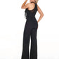 Rachel Allan - Chiffon Halter Neck Lace Jumpsuit