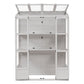 TOPMAX 78-Inch Wooden Greenhouse with Skylights and Folding Shelves