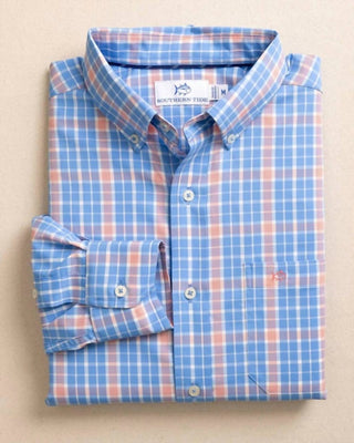 Southern Tide - Beckenham Plaid Intercoastal Long Sleeve Sport Shirt-