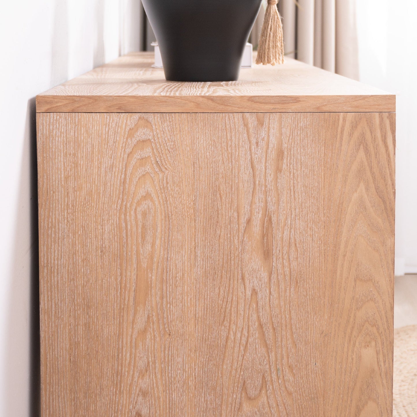 Rustic Wood Console Table with Natural Log Accents – 62" Entryway Table