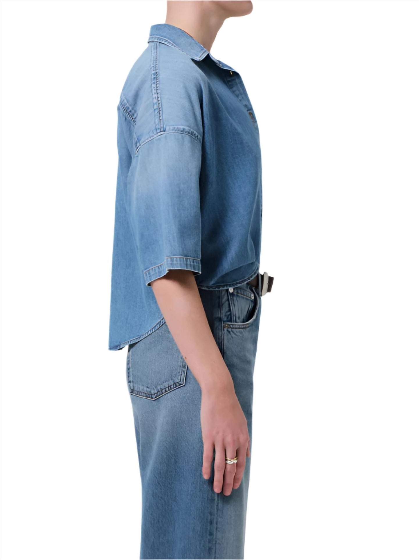 Citizens Of Humanity - Frances Cropped Cape Button Up Shirt