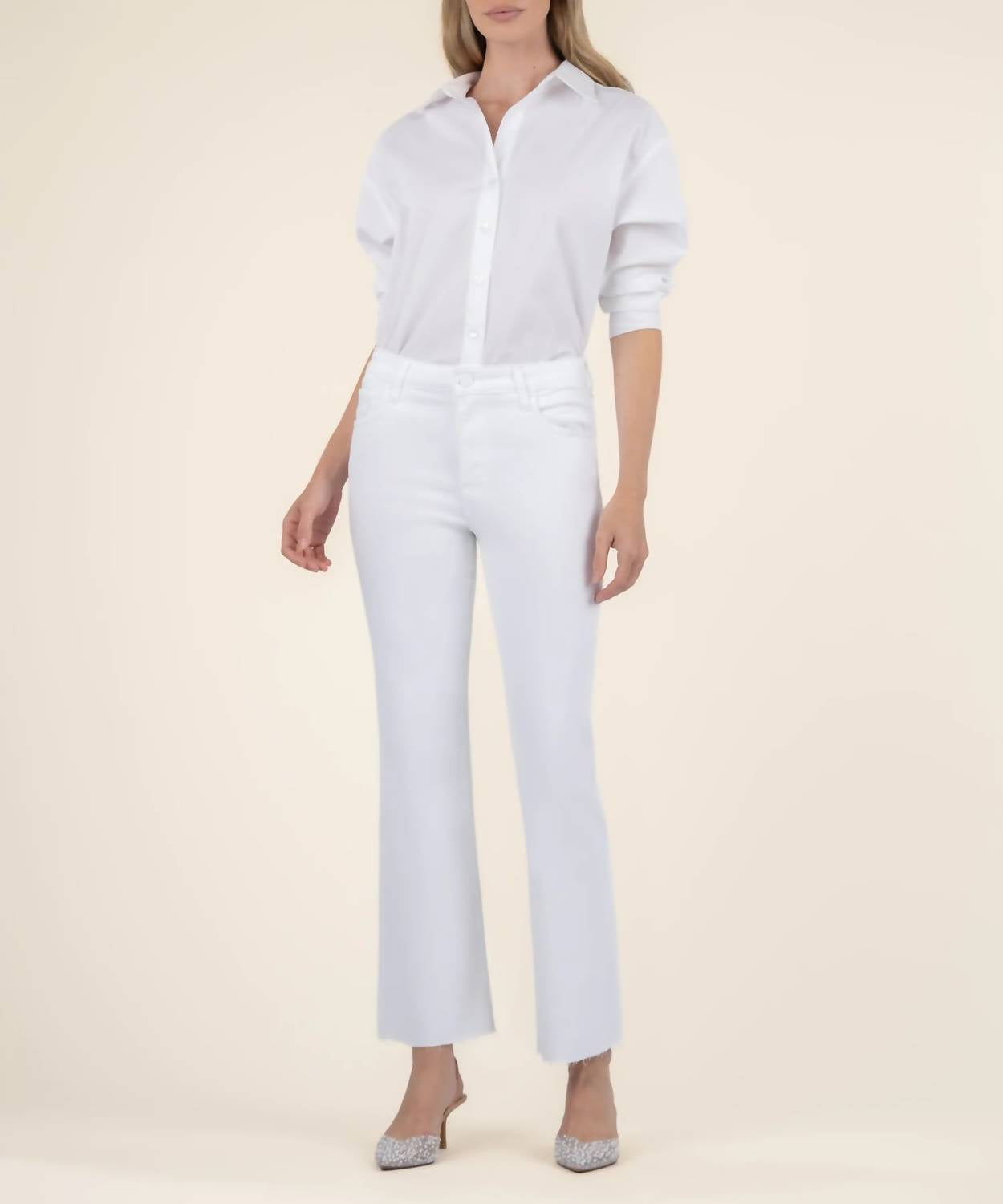 Kut From The Kloth - Kelsey High Rise Ankle Flare With Raw Hem