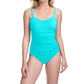 Profile By Gottex - Tutti Frutti D-cup Scoop Neck Shirred Underwire One Piece Swimsuit