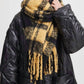 Ichi - WOMEN'S PLAID FRINGE SCARF